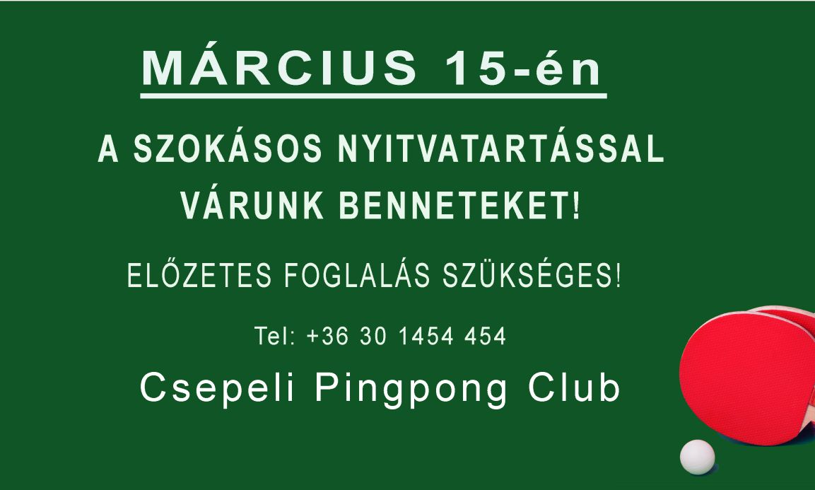 Csepeli Pingpong Club Mrcius 15