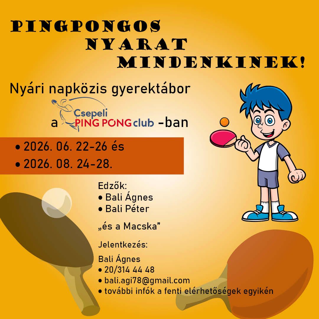 Pingpongos nyarat Mindenkinek - Gyerektábor